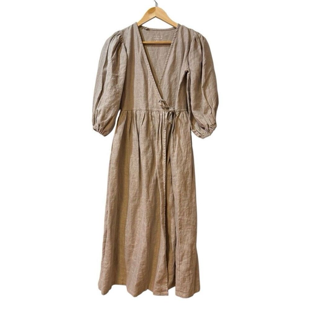 Elegant Tan Midi Dress